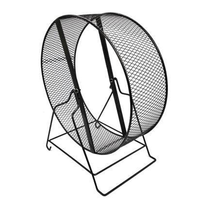 Black Wire Mesh Jogging Wheel For Hamster