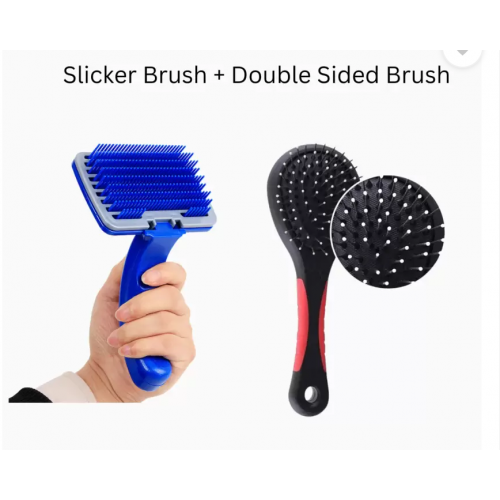 Pawdles Slicker And Double Sided Brush